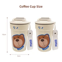 Car Emblem 316 Stainless Steel Thermos Cup Coffee Portable Cup For BMW M3 M4 M5 G42 G30 G20 E90 E90 E93 E60 F10 F07 F34 F30 F20 6