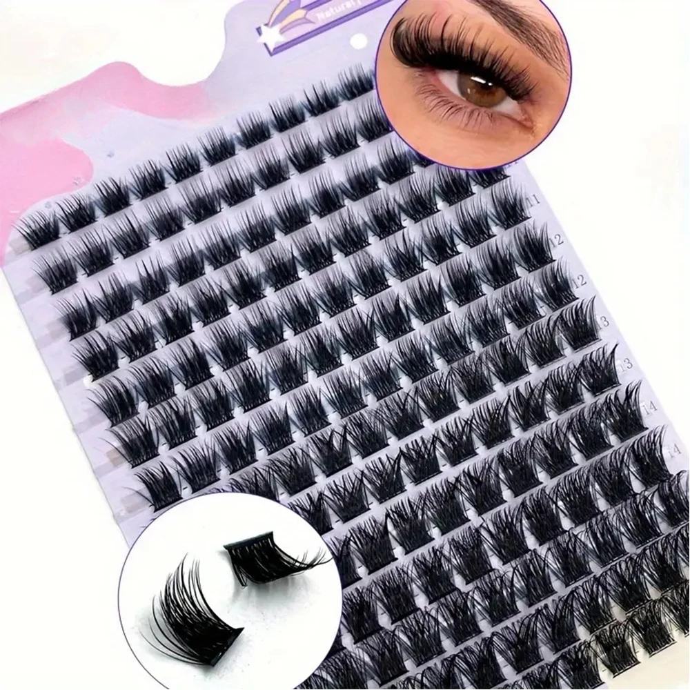 Faux Mink 168pcs Cluster Eyelashes Set