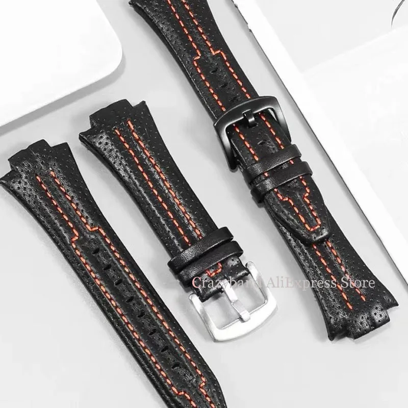 Genuine Leather Waterproof Sport Watch Strap, 15mm