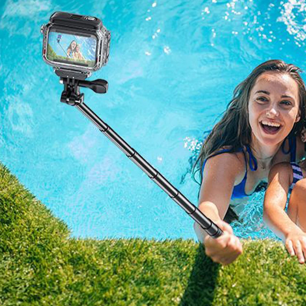 Ball Head Selfie Stick Sports Camera Extension Rod Stick Aluminum Alloy Selfie Phone Tripod for DJI/GoPro/Insta360 Camera