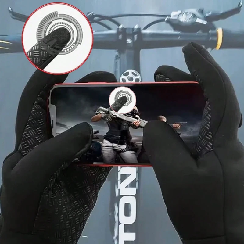 Winter warm gloves for men, touch screen, anti-slip, waterproof and windproof, cycling sports gloves for women, outdoor hobbies