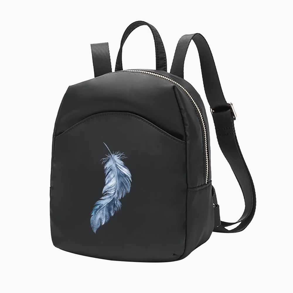 Women Mini Backpack Lady Shoulders School Bag for Girl Designer Backpacks Crossbody Bag Feather Series Pattern Shopping Bag