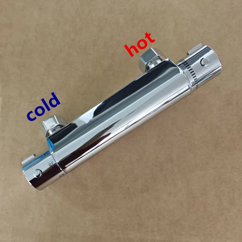 ก๊อกผสมน้ำร้อนน้ำเย็นแบบเทอร์โมสแตติกสำหรับห้องน้ำ ก๊อกน้ำอ่างอาบน้ำแบบผสมเทอร์โมสแตติกพร้อมช่องน้ำเข้าแบบย้อนกลับ 1