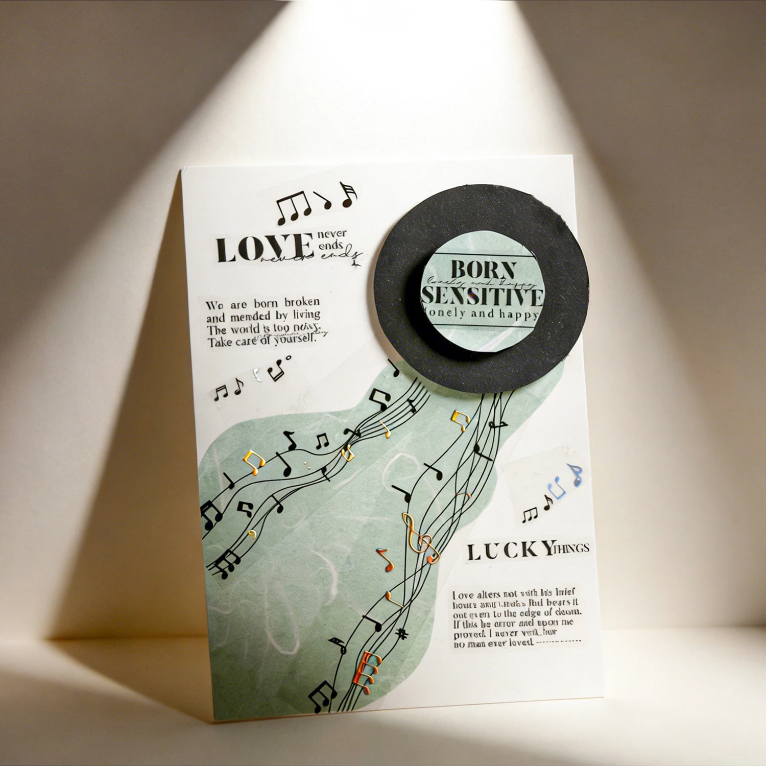 뮤직 플로우 시리즈 빈티지 악보 풍경 PET 테이프 창의적인 DIY 저널 재료 콜라주 스크랩북킹 문구류