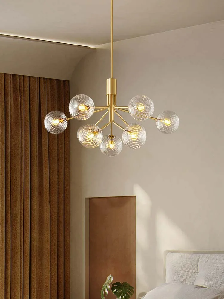 

AiPaiTe Modern LED gold/black full copper pendant lamp, Max D 110cm, for living room, bedroom, dining room ceiling pendant lamps