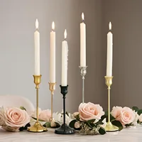 Vintage Elegant Metal Set of 3 Tabletop Candle Holders, Suitable for Wedding Anniversary, Home and Hotel Decoration 5