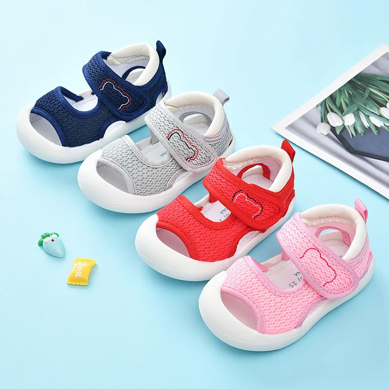 Yi Dian Baby Cloth Sandals Women's Summer Baby and Infants Shoes New Toddler Shoes Shoes One-Year-Old Men's Soft Bottom prewalker summer sandels 0 18 year old baby big butterfly toddler shoes soft soles void baby shoes breathable sandals