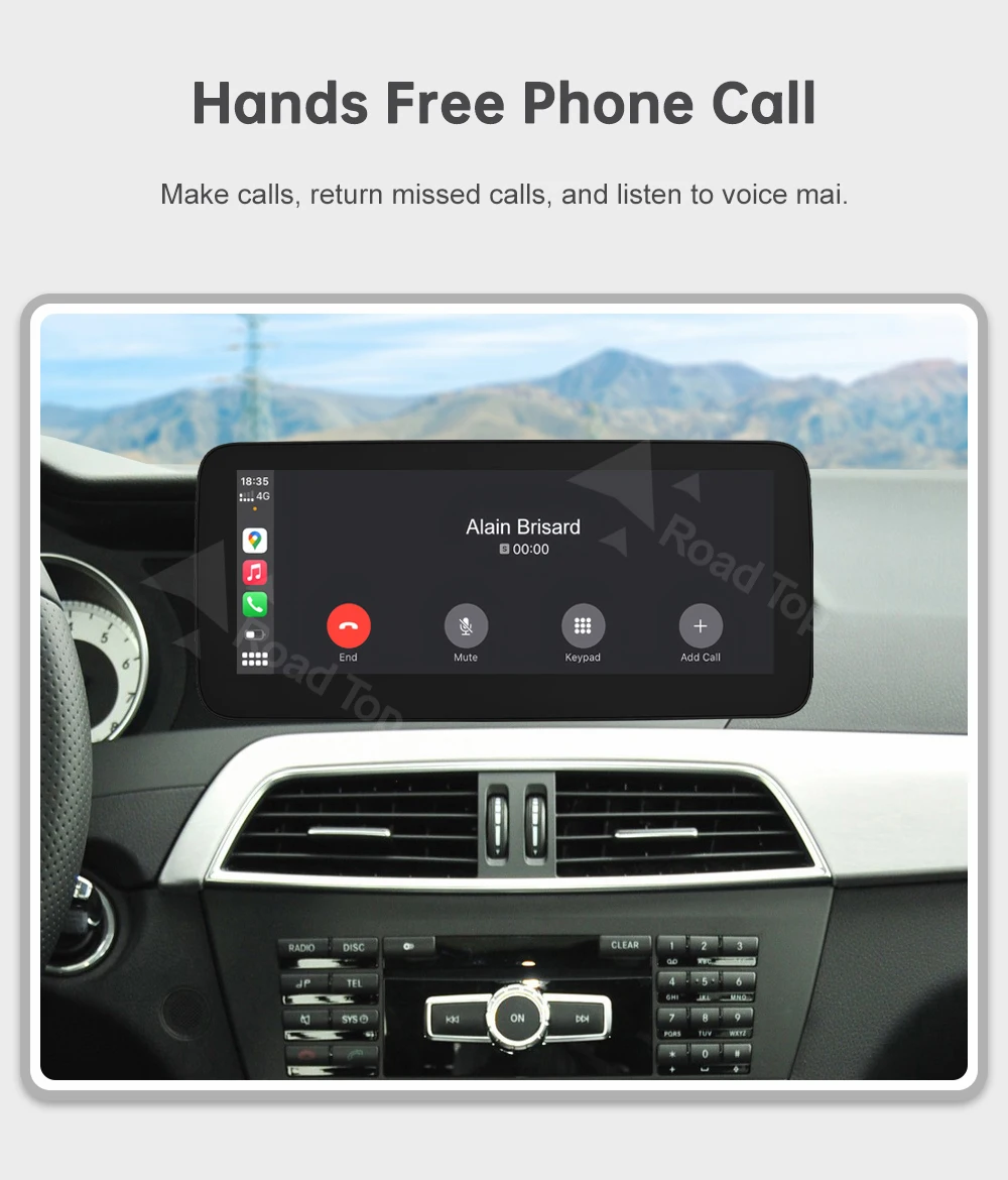 Kabelloses CarPlay Android Auto Multimedia-Radio-Display Linux-Bildschirm für Mercedes-Benz C-Klasse W204 S204 2011-2012 NTG4.5 – Detail 16