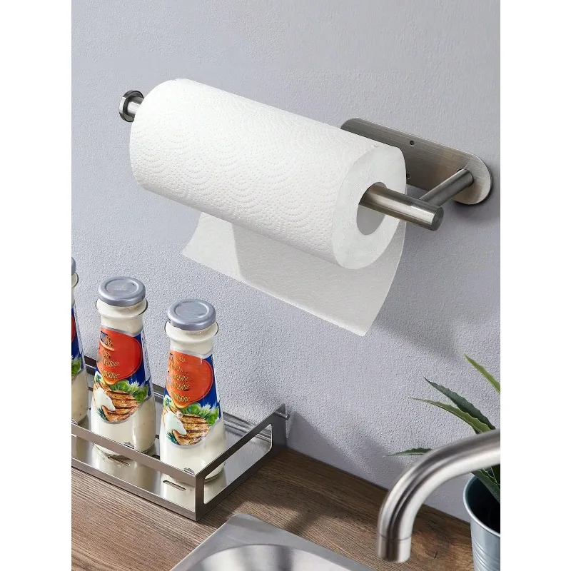 Multi-Purpose Kitchen&Bath Storage Rack-Paper Towel Holder,Napkin Organizer&Rag Dryer in Gold/Silver/Black,Multi-Size Home Decor