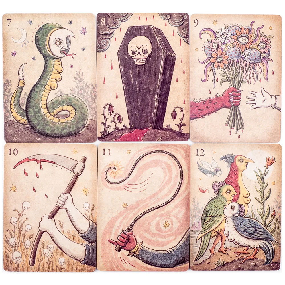 36-teiliges Lenormand Della Luna Tarot-Deck-Tischkarten mit Gruppenspielen für Partys, Präzision und Divinatio, Oracle-Set, 7,3 x 10,2 cm – Detail 6