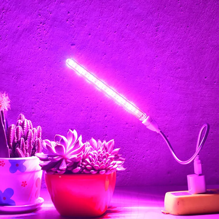 VnnZzo-Lámpara LED de espectro completo para plantas, luz de crecimiento Flexible con USB, Phyto, iluminación hidropónica para plántulas de flores