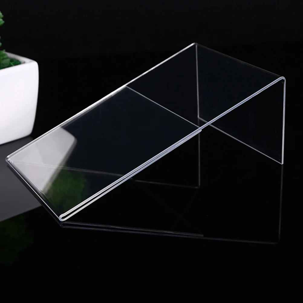 9Pcs Acrylic Price Tags L Shaped Display Stands Slanted Sign Holders High End Plastic Menu Name Card Practical 3
