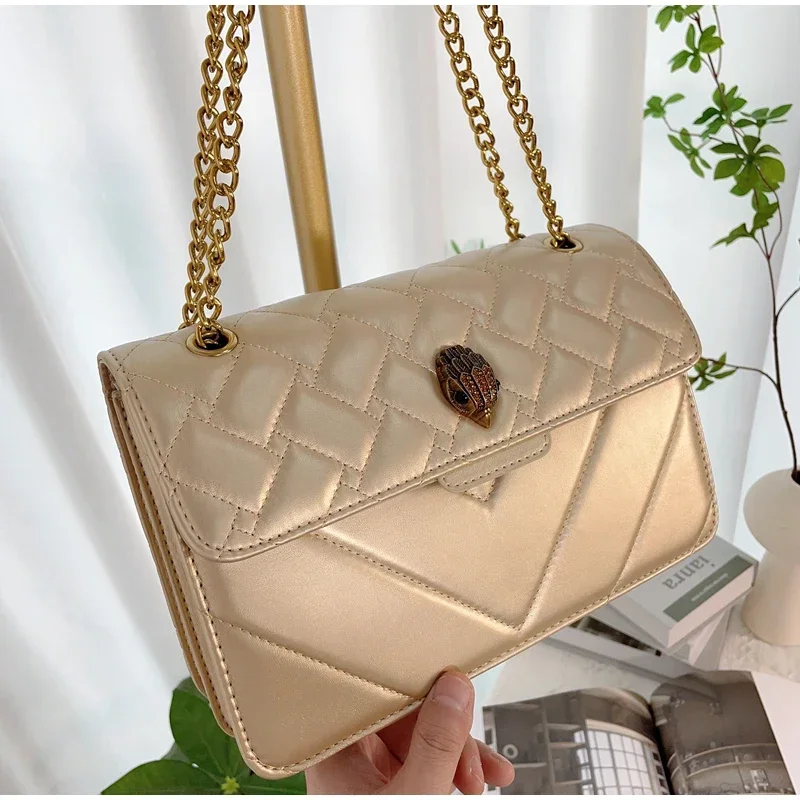 

Rhombus Single Shoulder Bag Chain Messenger Bag Elegant And Fashionable Women Bag 2023 Summer New Small Square Bag Metal Buckle