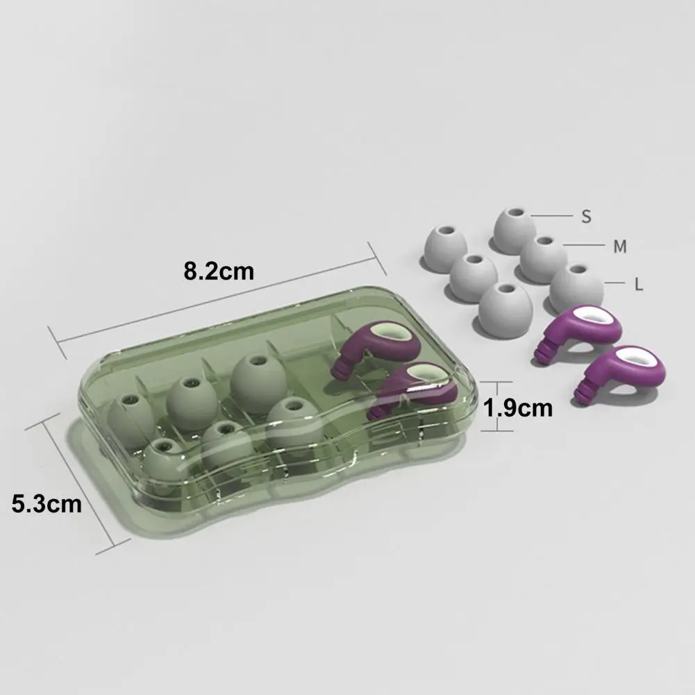 

1 Set Swimming Ear Plugs Practical Ergonomic Fit Silicone Earplugs Water-Resistant Swimming Earplugs Household Supplies