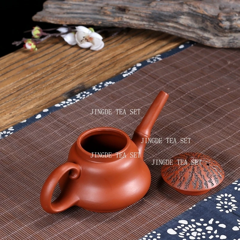 Chaozhou Handmade Purple Clay Teapot Zhu Ni Tea Maker Household Chinese Kung Fu Teapot Fisherman's Long Mouth Pot