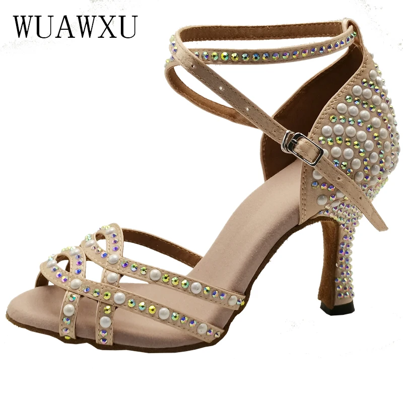 NATASHA dance shoes Women's high heels dance shoes Rhinestone dance shoes Latin dance shoes Women's professional dance shoes Per