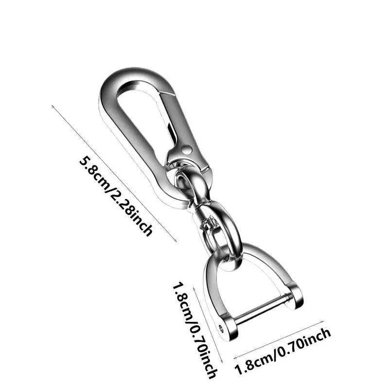 D Ring Keychain Horseshoe Key Chain KeyRing Holder Detachable Key Clip  Stainless Steel D Shape Car Keychain For Multipurpose Use - AliExpress