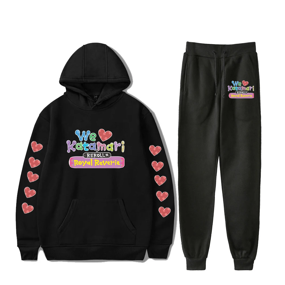 

We Love Katamari Reroll Royal Reverie Hoodie Jogger Pants Two Piece Set Sweatshirts+Sweatpants 2023 New Game Women Men's Set