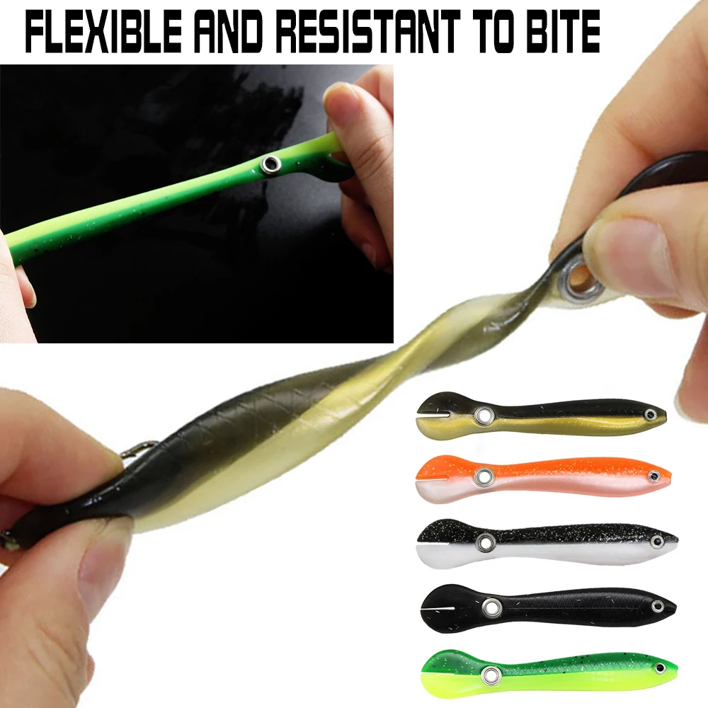 7.3cm2.5g Wobble Tail Silicone Artificial Small Loach Soft Baits