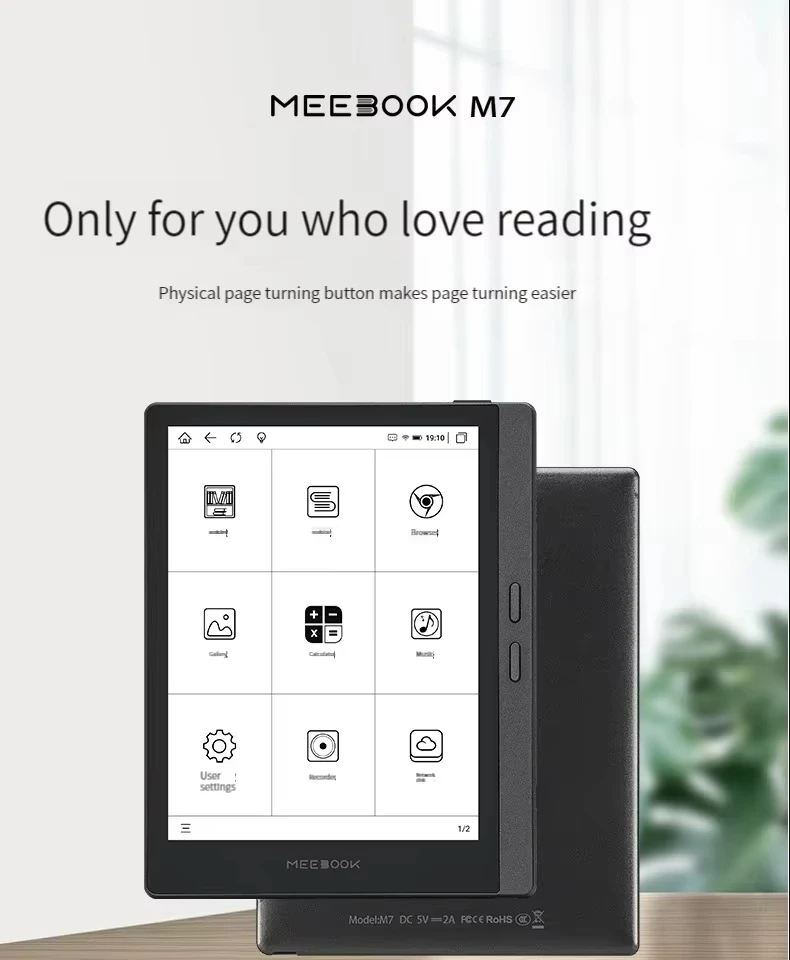 Meebook M7 E-ink Reader 6.8" 300PPI-Android 11 Open OS Ebook Tablet, Same Day Shipping, for Kindle