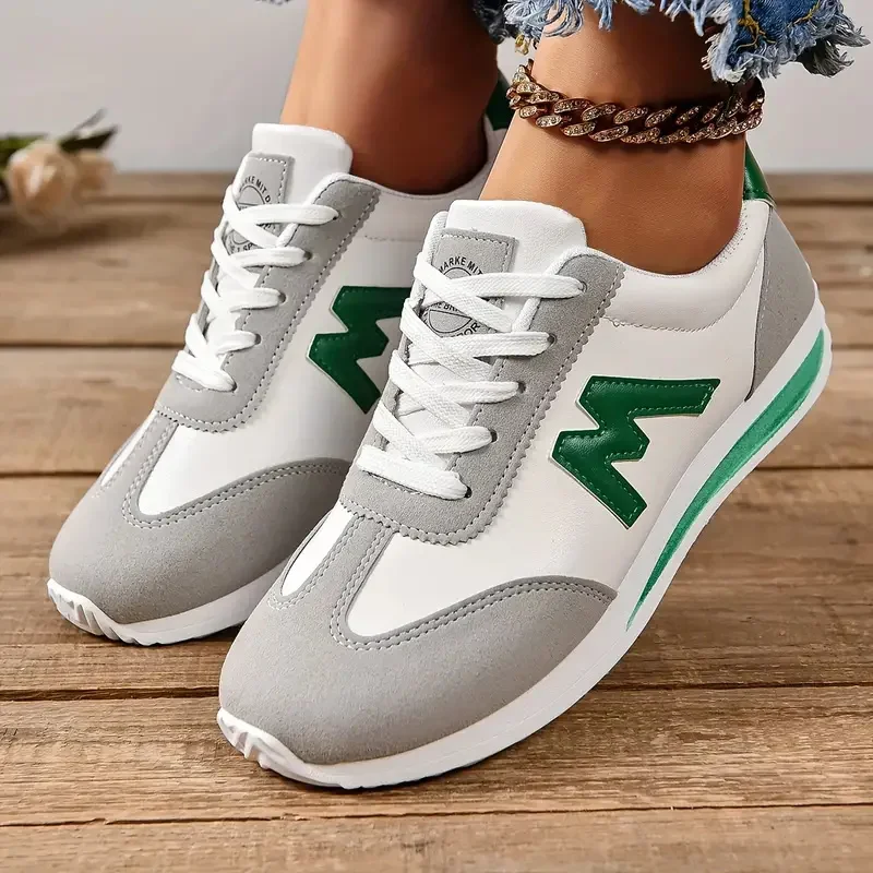 Women Designer Sneakers Round Head Deep Mouth Light Sneakers Versatile Breathable Cross Lace Casual Zapatos De Mujer