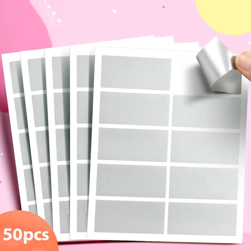 

50pcs Reward Scratch Card Film Coated Stickers Scratch Off Labels Diy Children's Redemption Vouchers Scratch Sticker