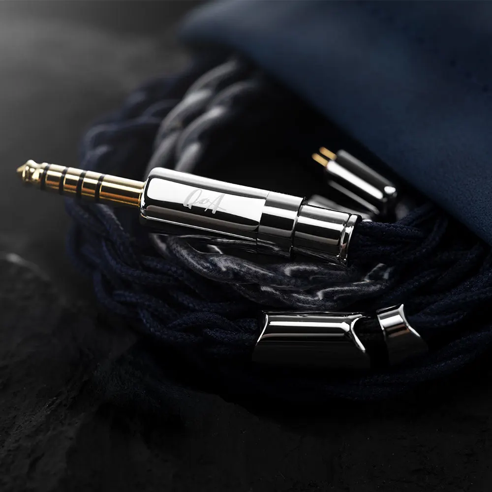 New QOA GIN Earphone Upgrade Cable OCC+ OCC Silver-plated 3.5mm+