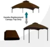 Gazebo Replacement Canopy Top Cover 10X12 Double Tiered Canopy Roof for Lowe's Allen Roth Gazebo Model#GF-12S004BTO/GF-12S004B-1 6
