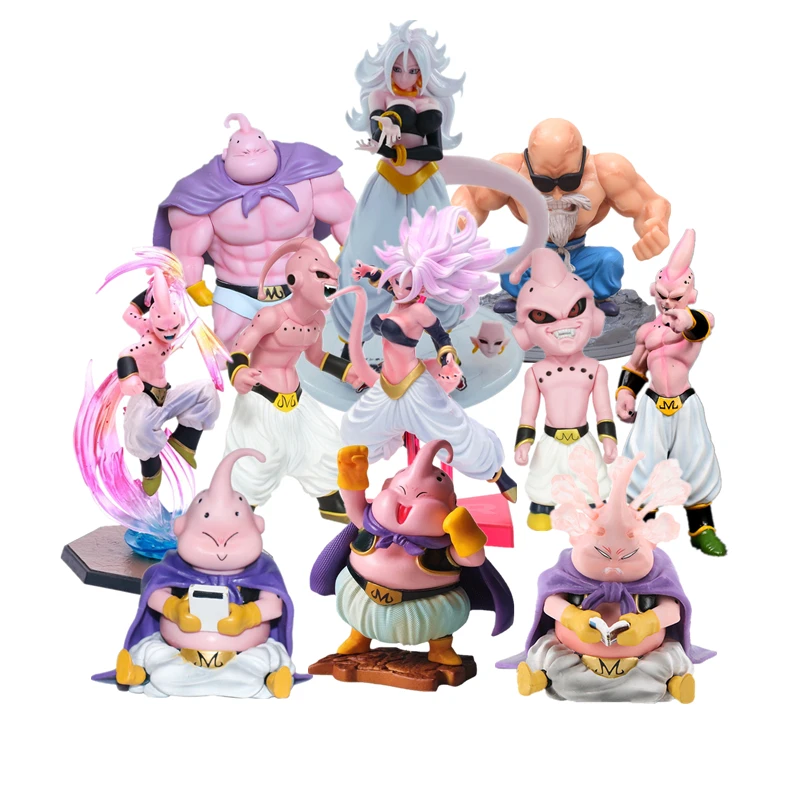 Desenhos animados Anime Dragon Ball Z PVC Action Figures, Majin Buu, Buu  gordo, modelo de coleção, brinquedos para presentes, novo, 8 peças por  lote, 20cm - AliExpress