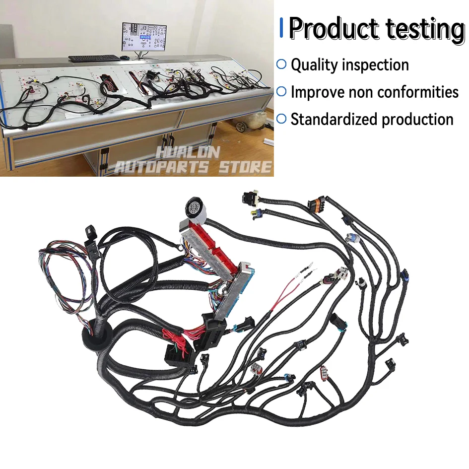 LS1 4L80E DBC Stand Alone Engine Wiring Harness for 1997-2006 Chevrolet Hummer GMC Truck Cadillac Engine Driver By Cable