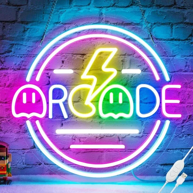 Insegna Al Neon Mario Bros 35,6 Cm | Luce LED USB Con 10 Luminosità Regolabili, Decorazione Da Parete O Tavolo Per Camera Da Letto, Sala Giochi E Fan Club, Regalo Per Gamers - 3