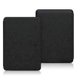 Elegant Leather Auto Sleep/Wake E - Reader Case with Colorsoft Cover - KPW 2024 7inch 12th (Black)