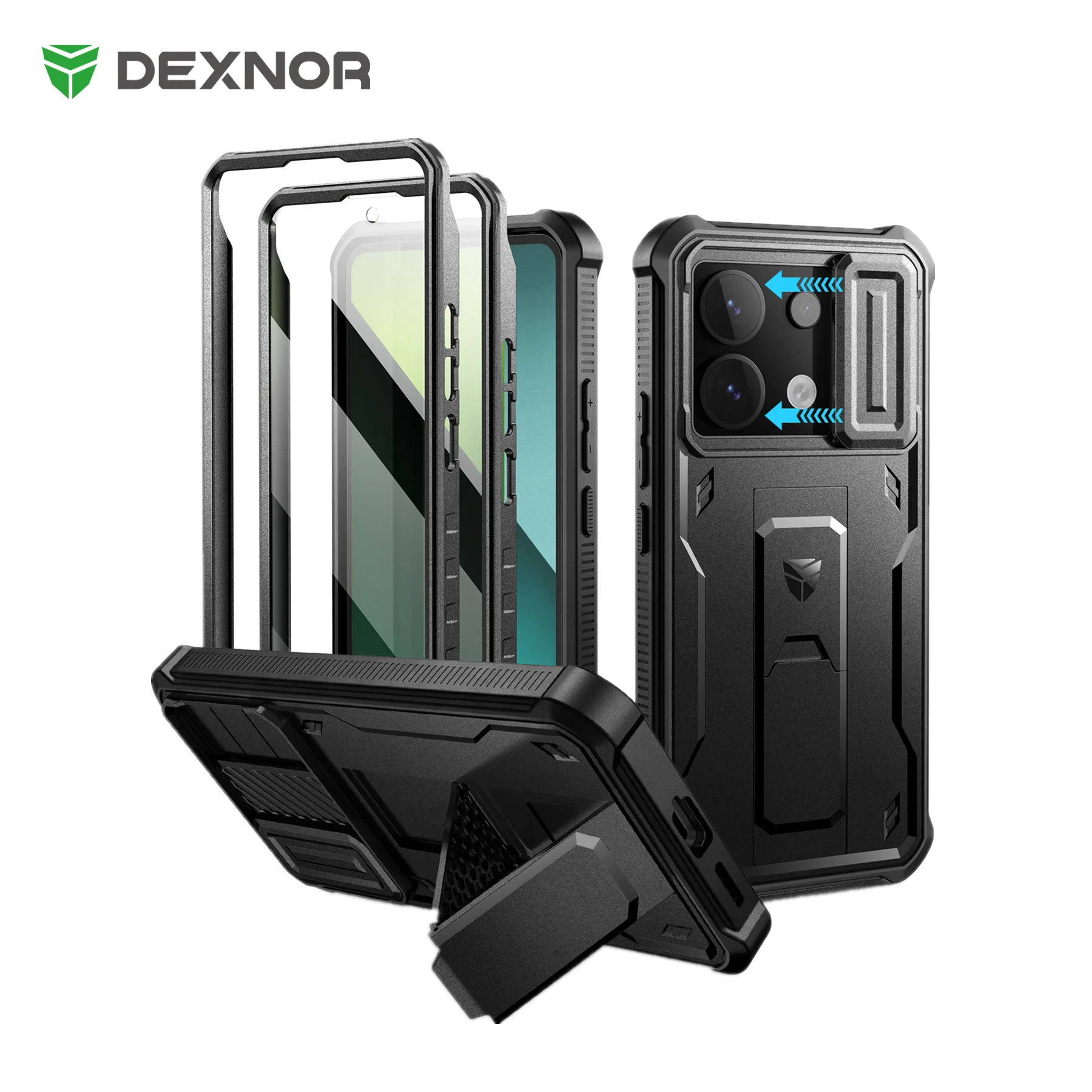 redmi note 13 pro　外装難アリ For Redmi Note 13 Pro 5G Rugged Armor Shockproof Case with Built