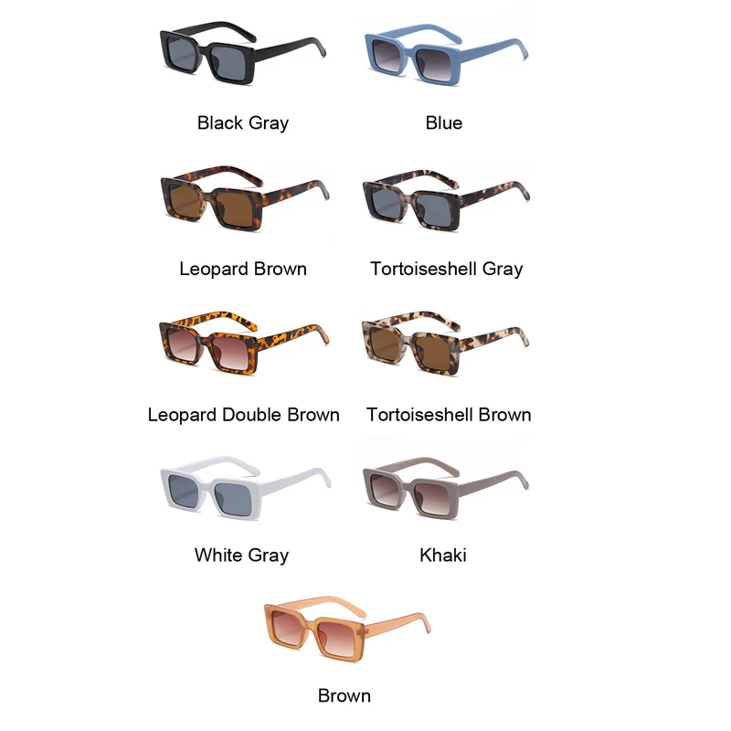 Vintage Square Sunglasses Woman Brand Designer Retro Leopard UV Sun Female Fashion Gradient Rectangle Shades Glasses_voghion.com