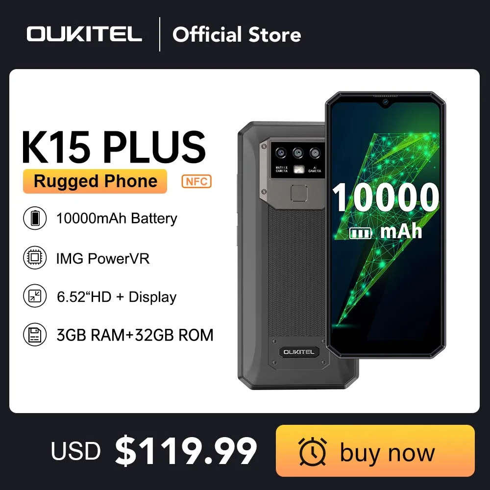 Tanio OUKITEL K15 Plus/Pro 10000mAh NFC