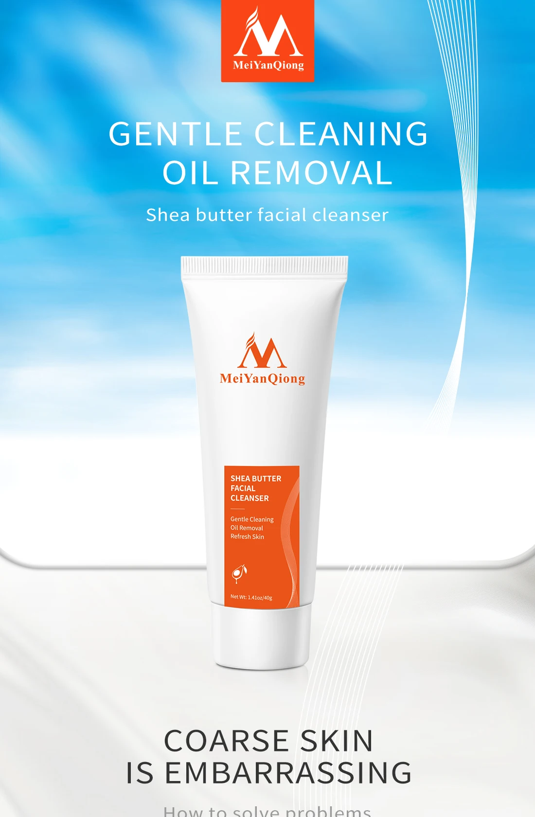 Description Picture 2 of itemShea Butter Nourishing Repair Facial Cleanser Skin Care Whitening Anti-Aging Gentle Cleansing Skin Clean And Soothing Face Care