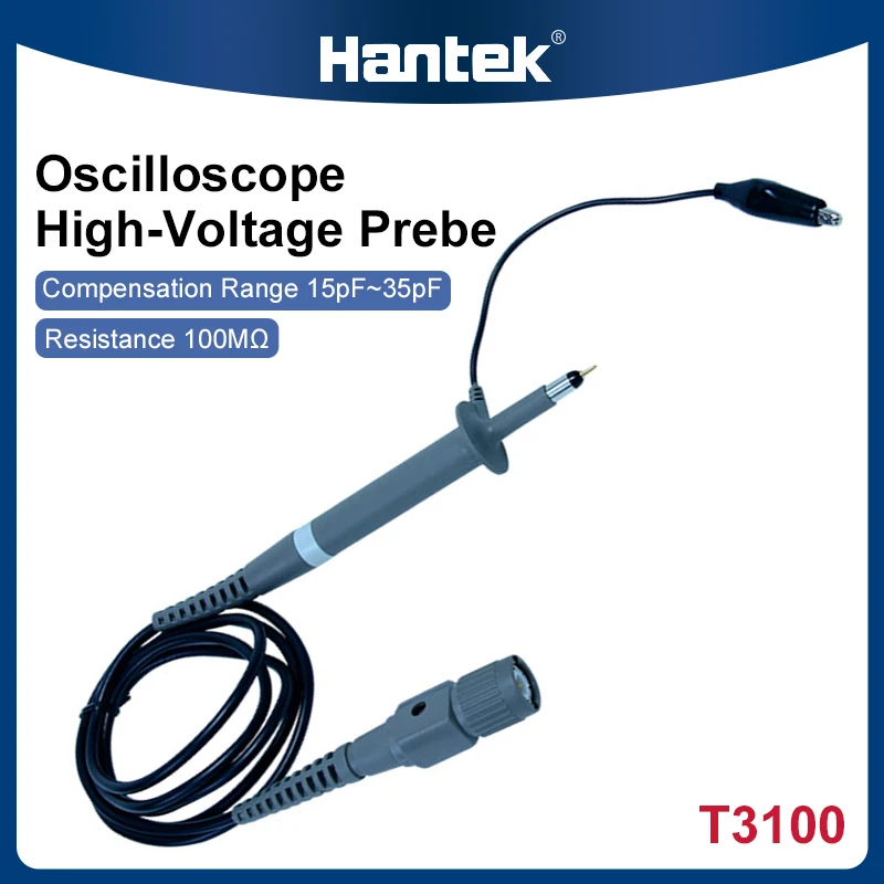 Sonda Hantek 100Mhz X100 Per Oscilloscopio T3100, Sonda Per Oscilloscopio Ad Alta Tensione X1 X100 100Mohm 1:100 Cavo Passivo