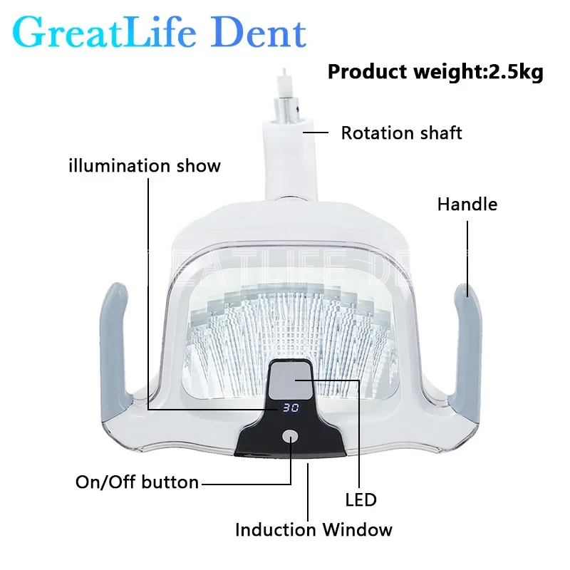 

GreatLife Dent 10w New Dental Unit Chair Equipment Induction Shadowless Lamp Led Dental Operation Light Dental Led Lamp Light