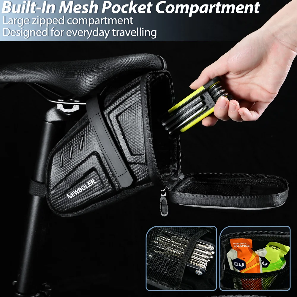 2025 NEW Waterproof Bicycle Saddle Bag MTB Road Bike