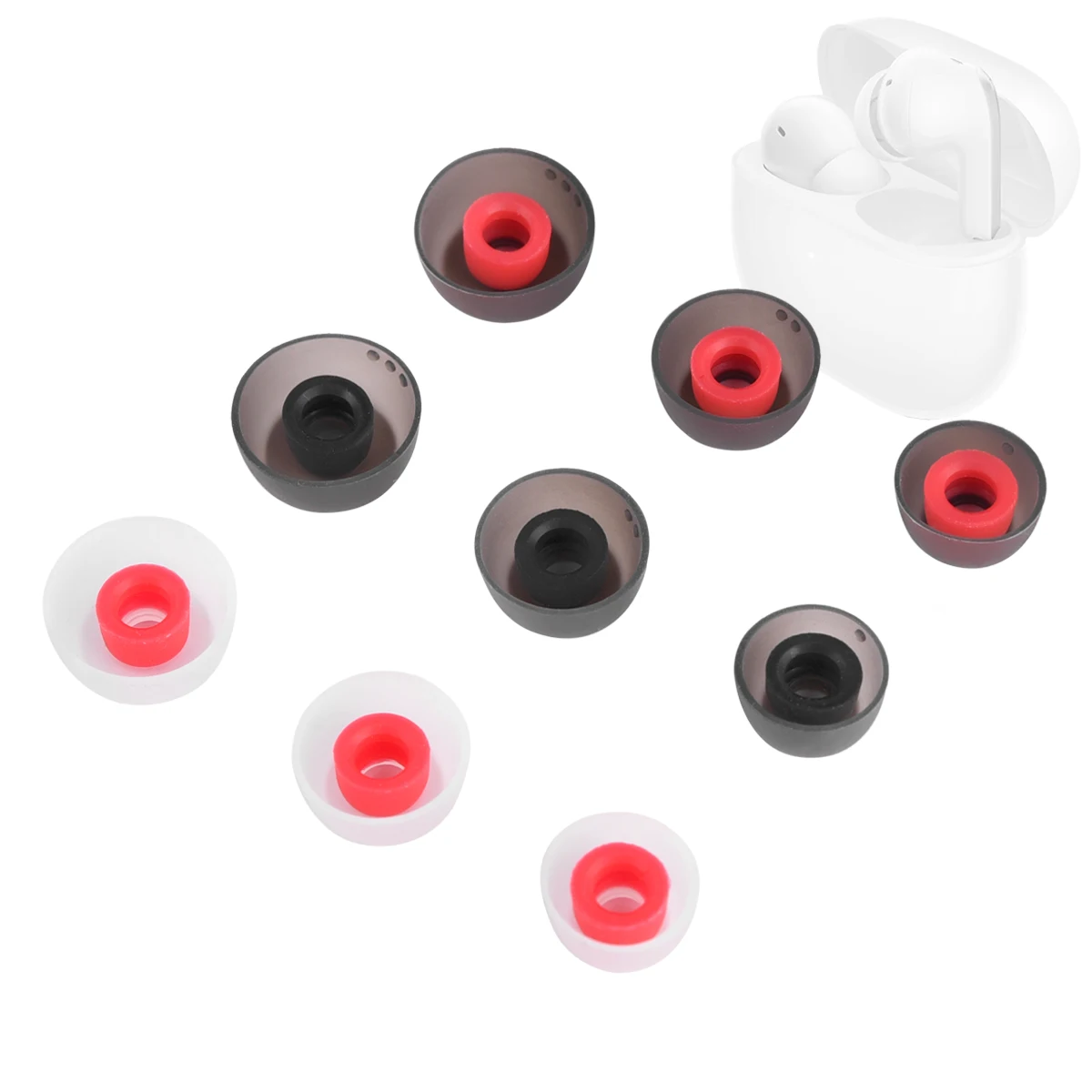 6Pcs Silicone Ear Tips for Xiaomi Redmi Buds 4 Pro Eartips for JBL WAVE200 Earbuds Tips TWS Earplugs Earphone 4-5mm
