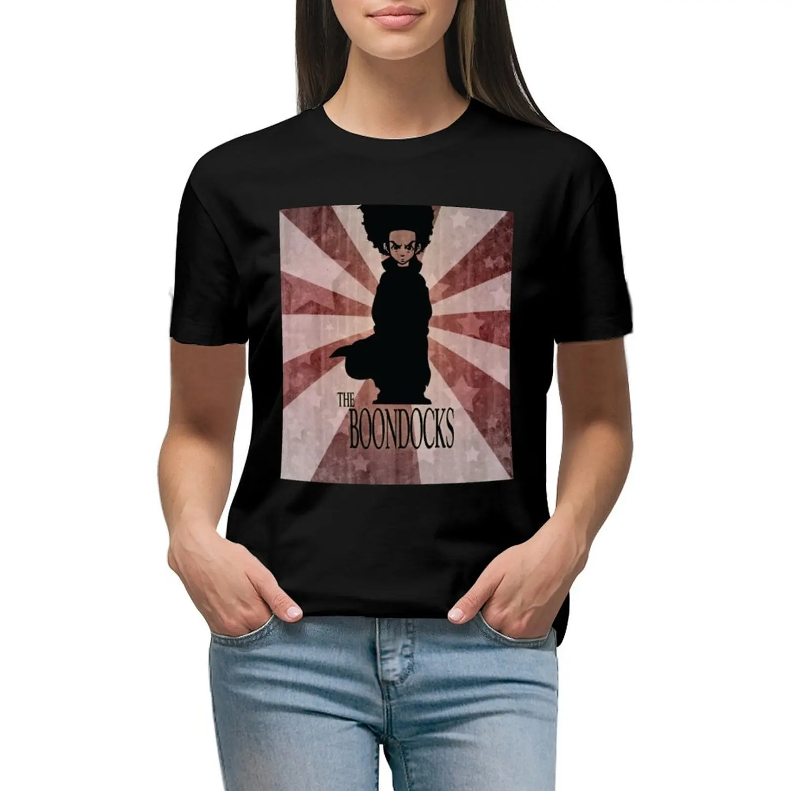 

The Boondocks Huey T-shirt vintage clothes female T-shirt Women