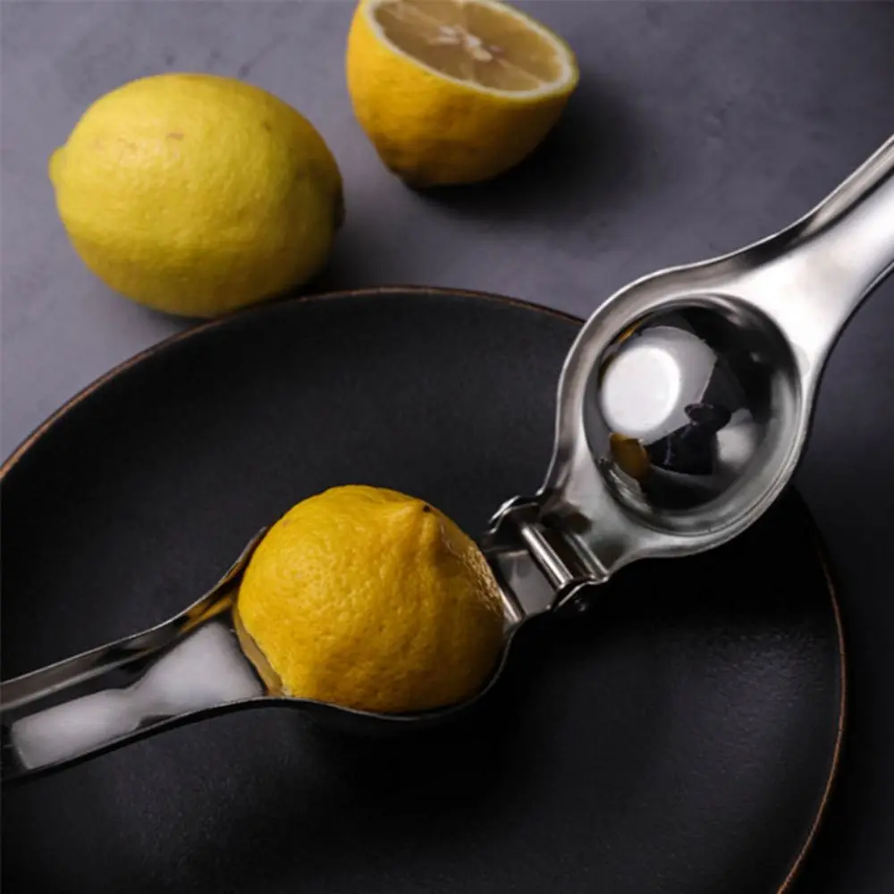 Description Picture 4 of item1pc Lemon Squeezer,Citrus Juicer,Lemon Juicer,Stainless Steel Juicer Hand Press,Manual Citrus Squeezer,Kitchen Aid Squeezer