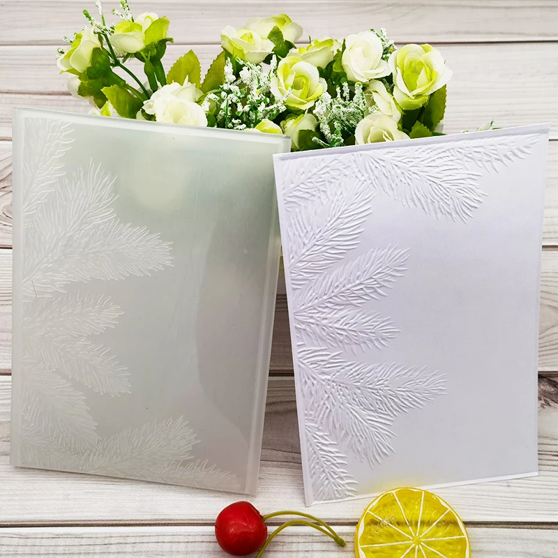 The Latest 3-d Textured Gradient Embossed Folder In 2022 - Tim Holtz's Pine Branches For Handmade Brick Wall Pebble Leaves And L