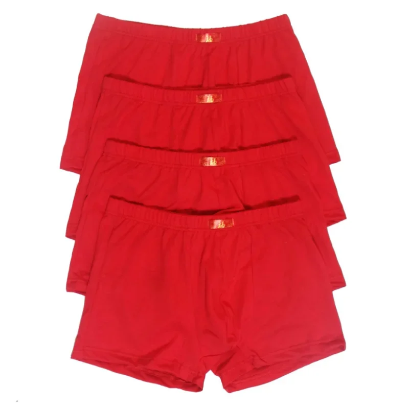 

Cotton Chinese Red Big Red Men Cotton Boxers Sexy Red Underpants Pants Men
