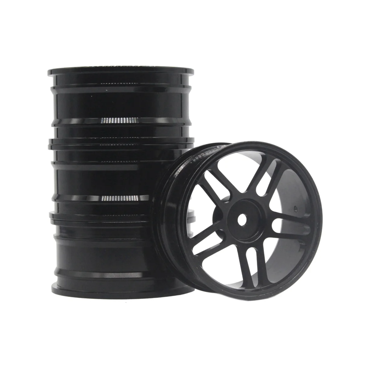 

4 PCS Suitable for 94122/94123/FW06 Lightweight Wheels D3/D4 of 1/10 Flat Sports Car Drift Car Metal Tires,Black
