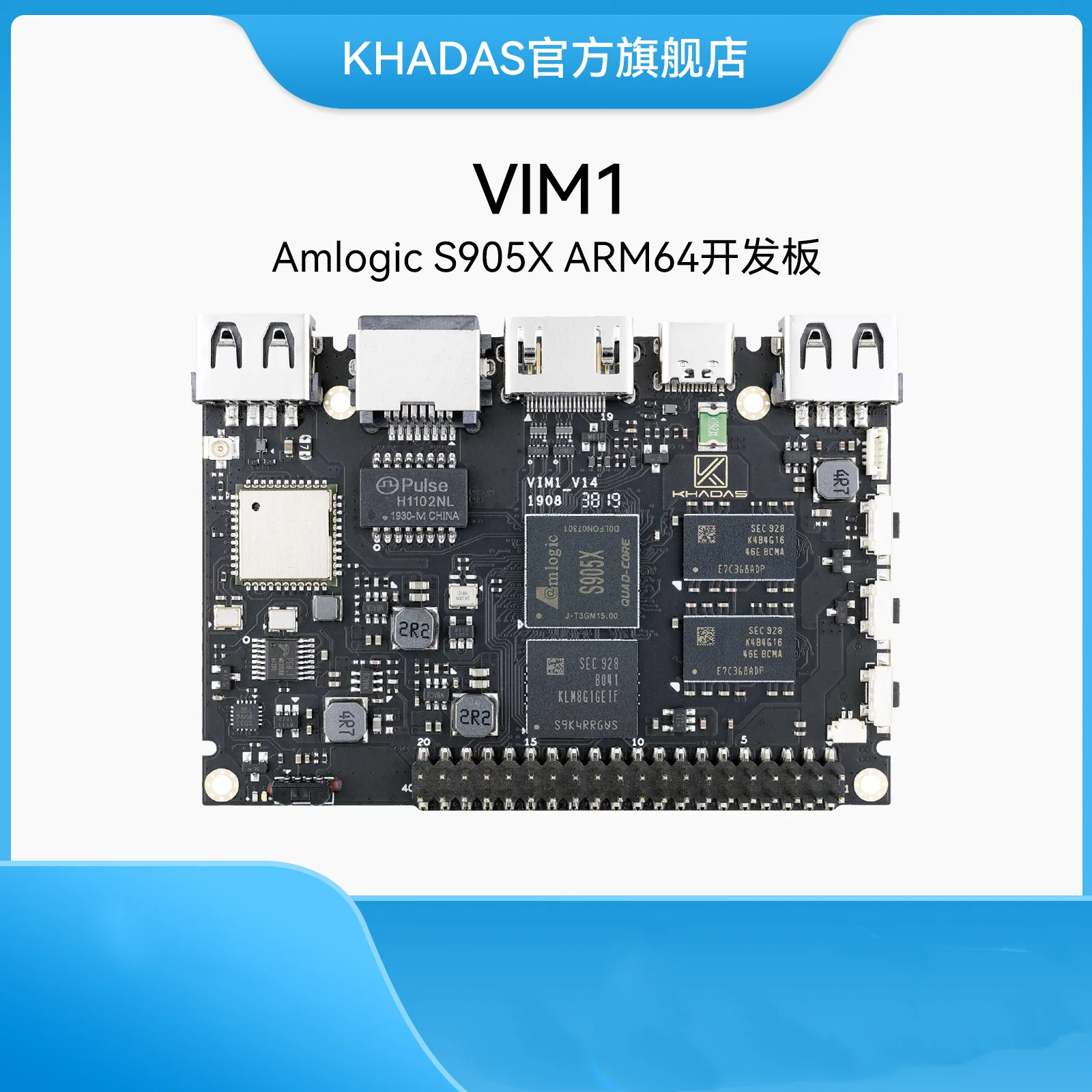 

Khadas VIM1 Basic/Pro Jingchen/Amlogic S905X ARM64 HDMI2.0 Development Board