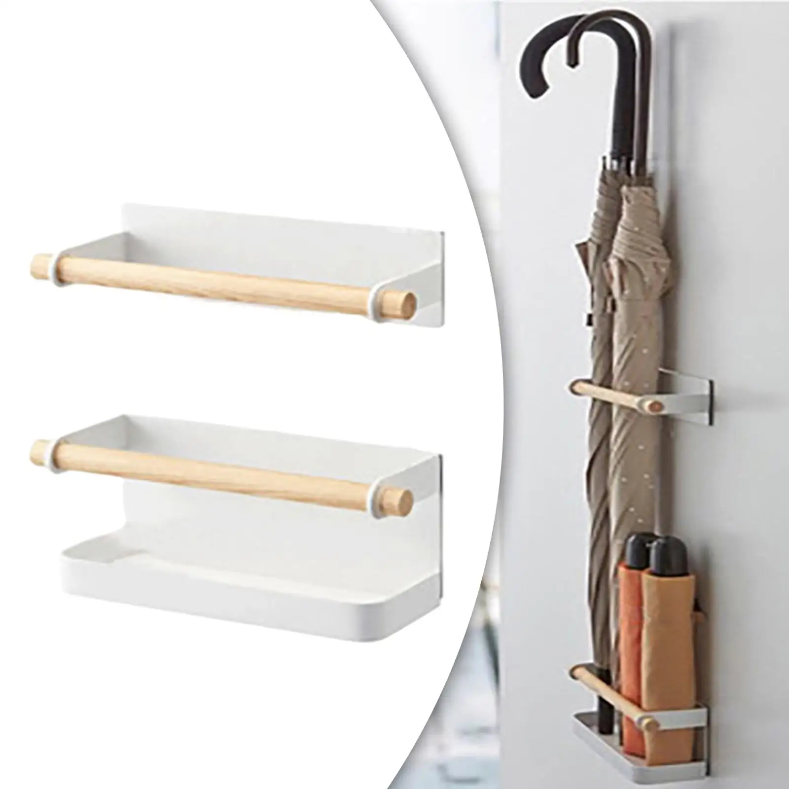 Umbrella Storage Rack Magnet Umbrella Rack Decoration Dish Freestanding Hanger Adjustable Geometric Organizer Saving for Household Sticks Towel