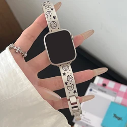 Curved Metal Bracelet - Playful and Cute Design - 38 40 41  (S10)42mm (Starlight black)