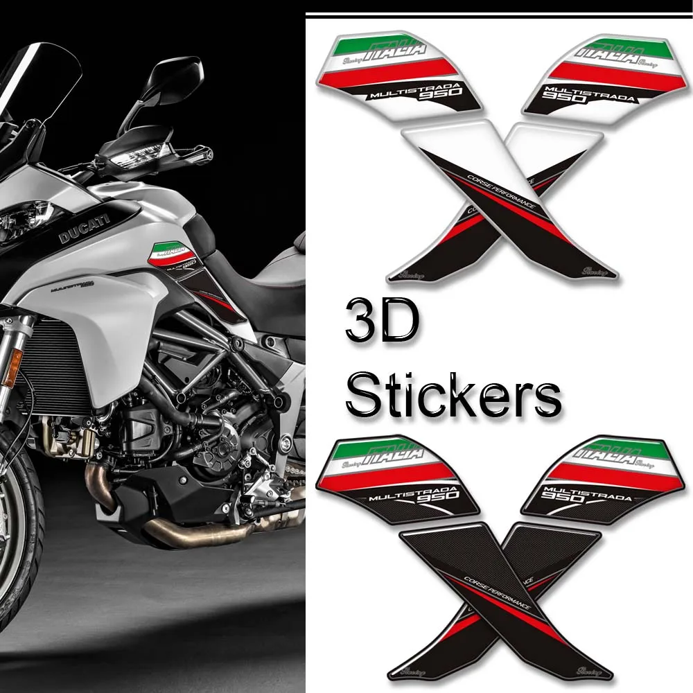 

Motorcycle Side Tank Pad Grips For Ducati MULTISTRADA 950 S 950S Protector Stickers Decals Gas Fuel Oil Kit Knee