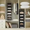 1PCS washable folding clothing storage box set Bamboo piece wardrobe storage bag Multi-functional hanging storage bag 1